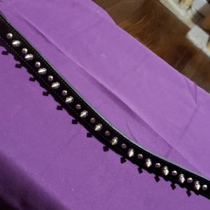 Leather dog studded collar